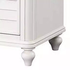Table de chevet Royal Hampton, 2 tiroirs, Bois massif blanc antique classique, 71 cm