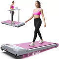 Redliro Walking Pad Treadmill with Incline, Portable Under Desk Treadmill for Home Office, Compact Walking Pad with Smart LED Display, Black