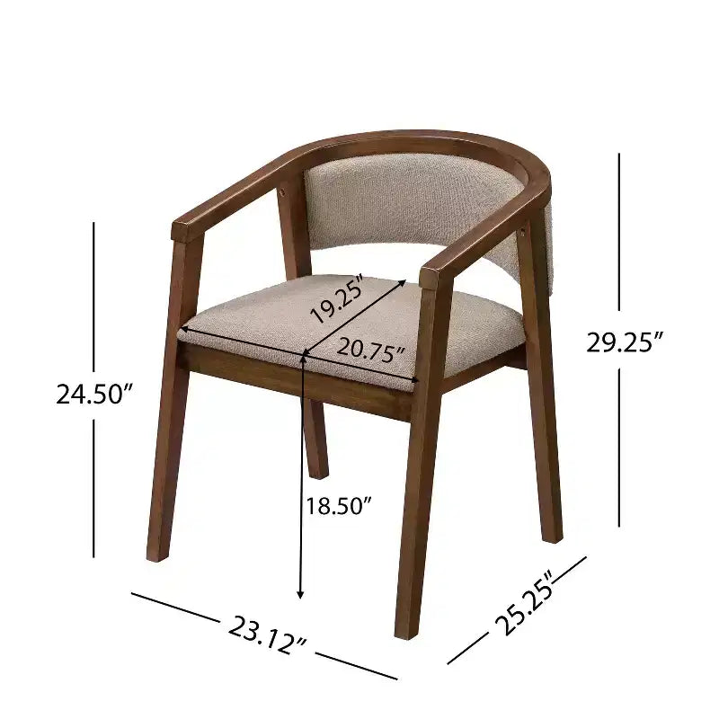 Chaises de salle à manger Christopher Knight Home Emilia Mid-Century Modern en tissu bouclé avec accoudoirs en U (Lot de 2)