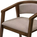 Chaises de salle à manger Christopher Knight Home Emilia Mid-Century Modern en tissu bouclé avec accoudoirs en U (Lot de 2)