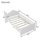 GDFStudio Theodore Contemporary Kids Platform Bed with Headboard and Footboard and Safety Guardrails