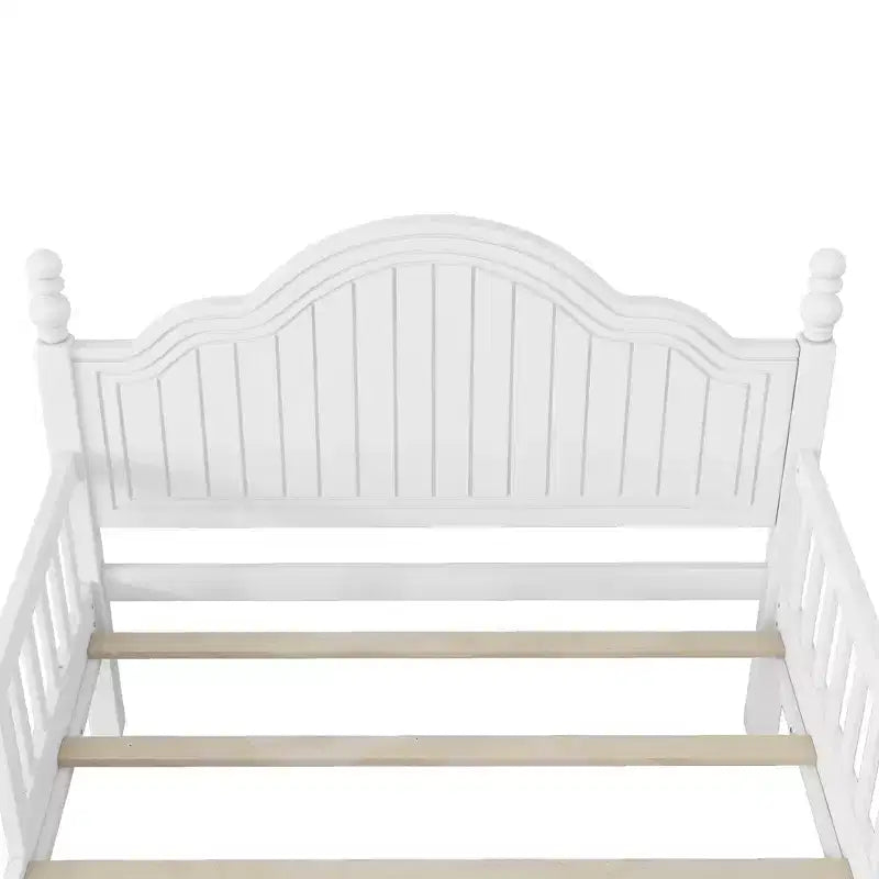 GDFStudio Theodore Contemporary Kids Platform Bed with Headboard and Footboard and Safety Guardrails
