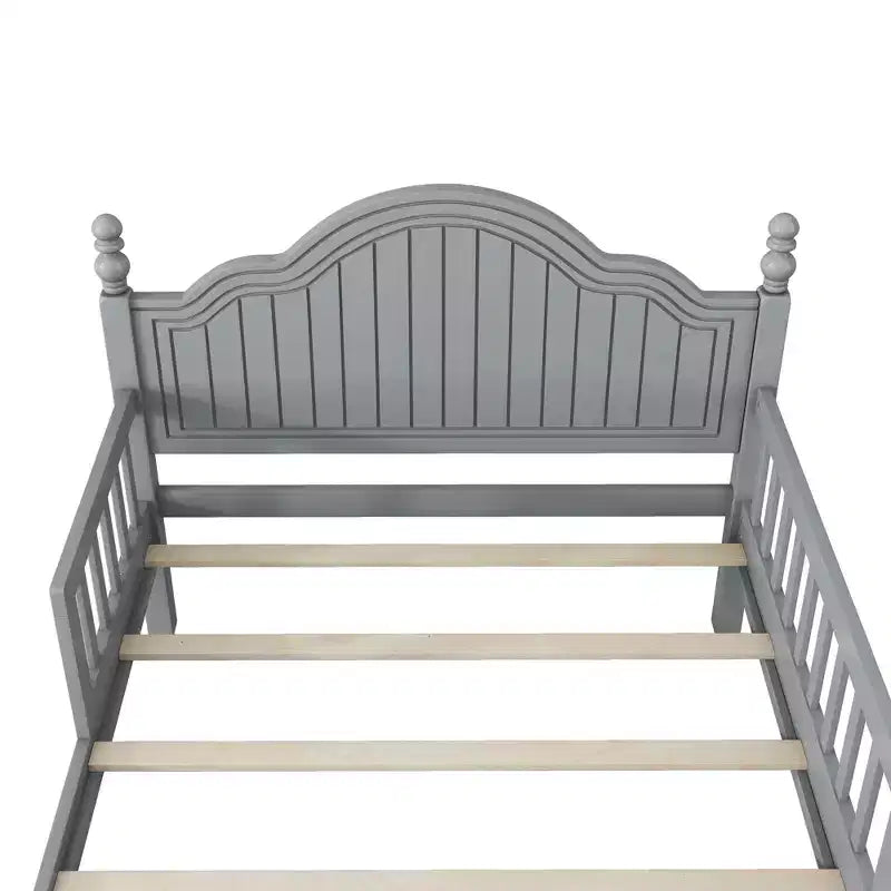GDFStudio Theodore Contemporary Kids Platform Bed with Headboard and Footboard and Safety Guardrails