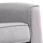 Royal Hampton 34 Inch Rocking Chair, Wood Frame, Vertical Channel Tufted Gray Linen