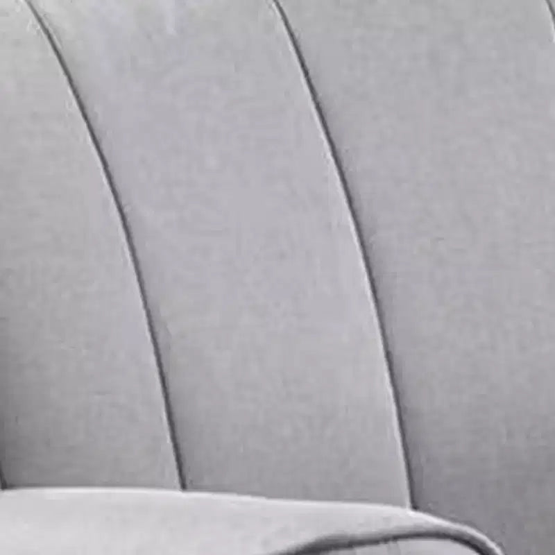 Royal Hampton 34 Inch Rocking Chair, Wood Frame, Vertical Channel Tufted Gray Linen