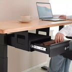 VEVOR Tiroir coulissant sous bureau de 33 cm de large, Fixation de tiroir coulissant sous bureau, Organisateur de rangement de bureau caché, 35,6 x 33 x 17,8 cm, Noir