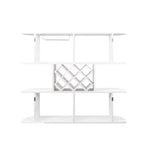 Étagère à vin murale CuisinSmart, étagère de bar suspendue à 3 niveaux grande capacité, porte-verres à vin, étagère de présentation pour bouteilles de vin, pour la décoration de la cuisine ou de la salle à manger