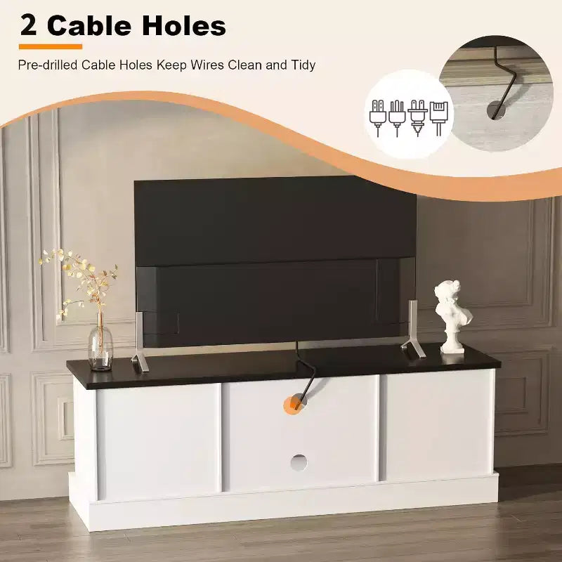 Meuble TV COZONY Haven : Quand le divertissement moderne rencontre la chaleur rustique