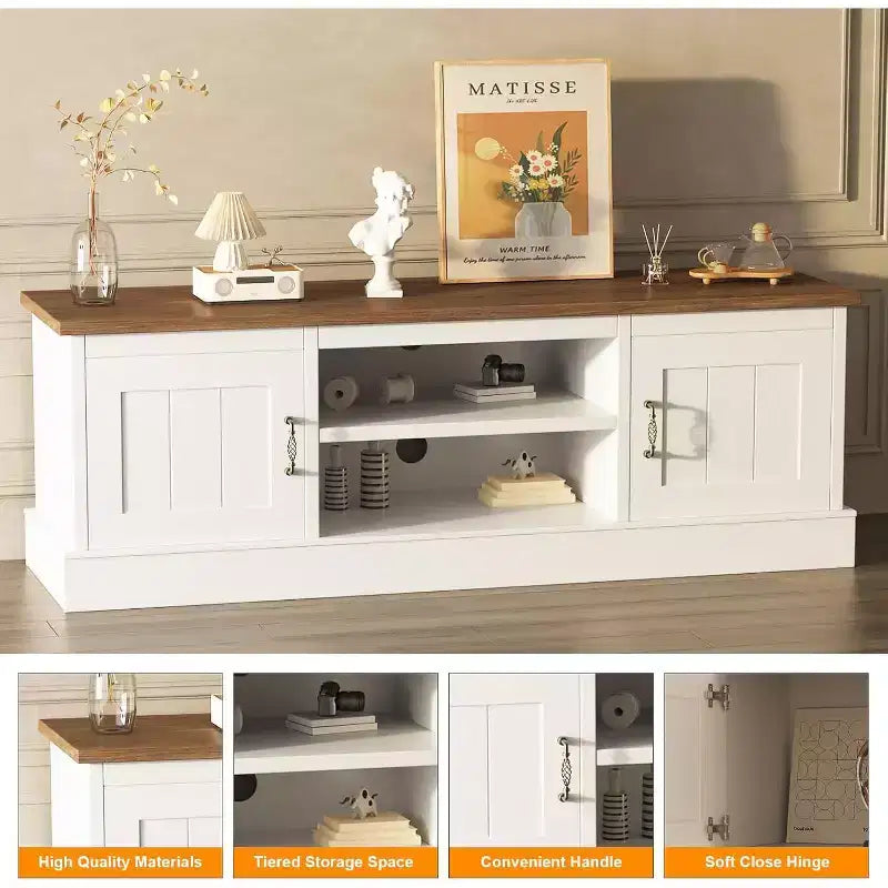 Meuble TV COZONY Haven : Quand le divertissement moderne rencontre la chaleur rustique