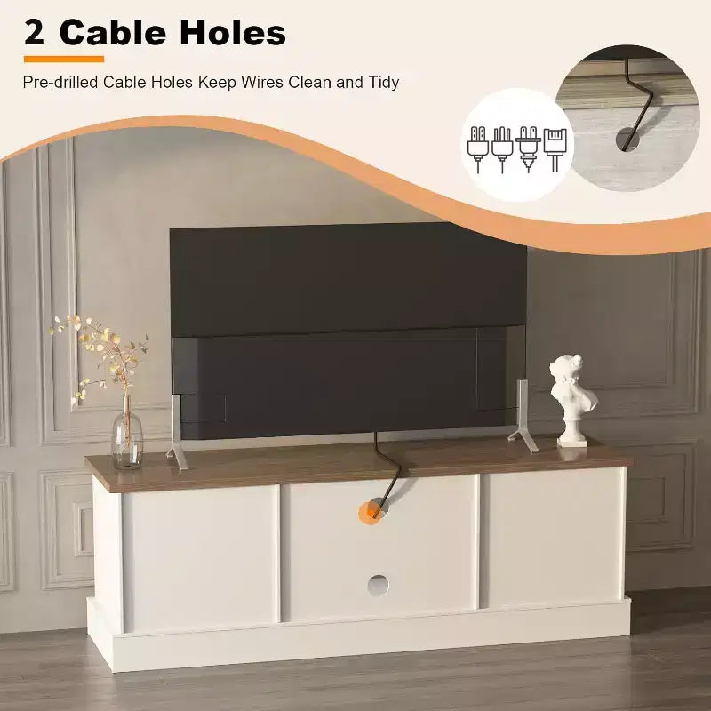 Meuble TV COZONY Haven : Quand le divertissement moderne rencontre la chaleur rustique