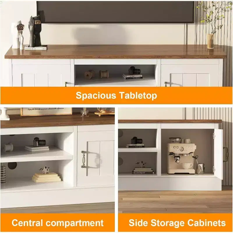 Meuble TV COZONY Haven : Quand le divertissement moderne rencontre la chaleur rustique