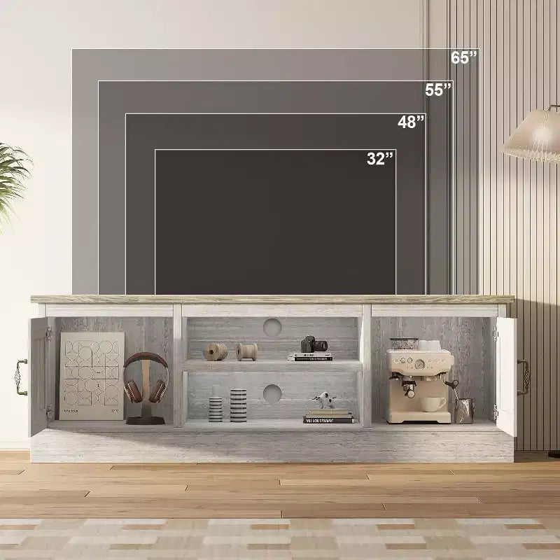 Meuble TV COZONY Haven : Quand le divertissement moderne rencontre la chaleur rustique