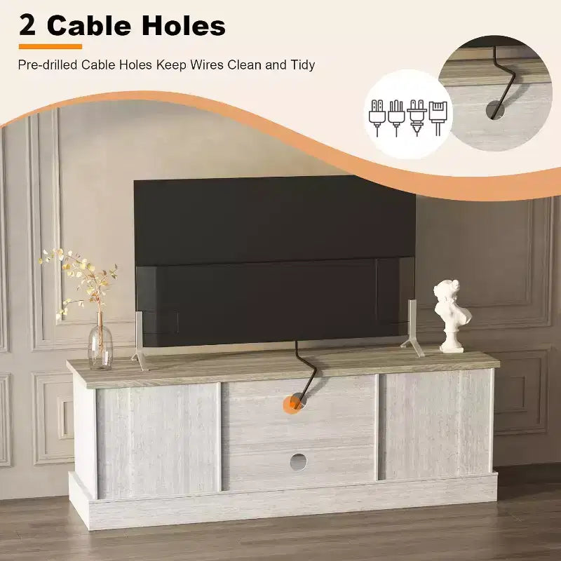 Meuble TV COZONY Haven : Quand le divertissement moderne rencontre la chaleur rustique