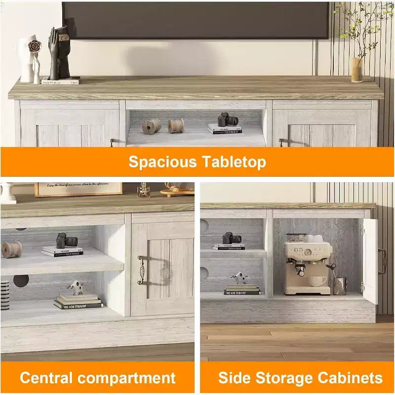 Meuble TV COZONY Haven : Quand le divertissement moderne rencontre la chaleur rustique