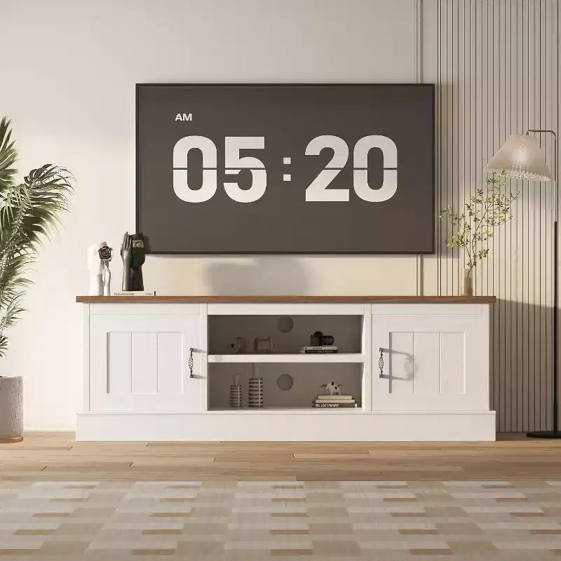 Meuble TV COZONY Haven : Quand le divertissement moderne rencontre la chaleur rustique