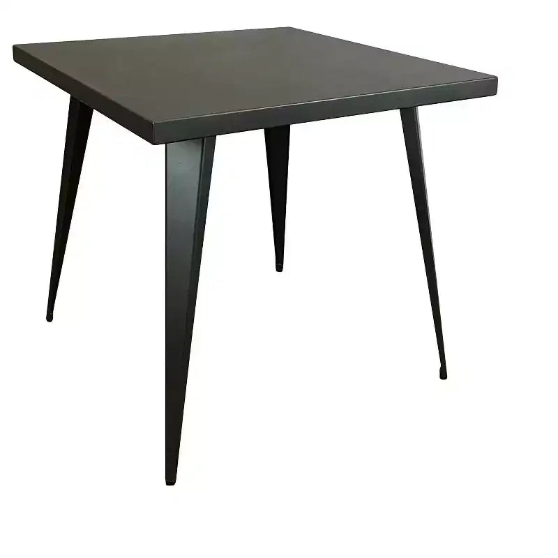 Table à manger carrée HomeRoots 32 en acier et métal gris