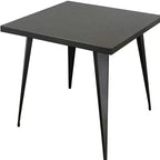 Table à manger carrée HomeRoots 32 en acier et métal gris