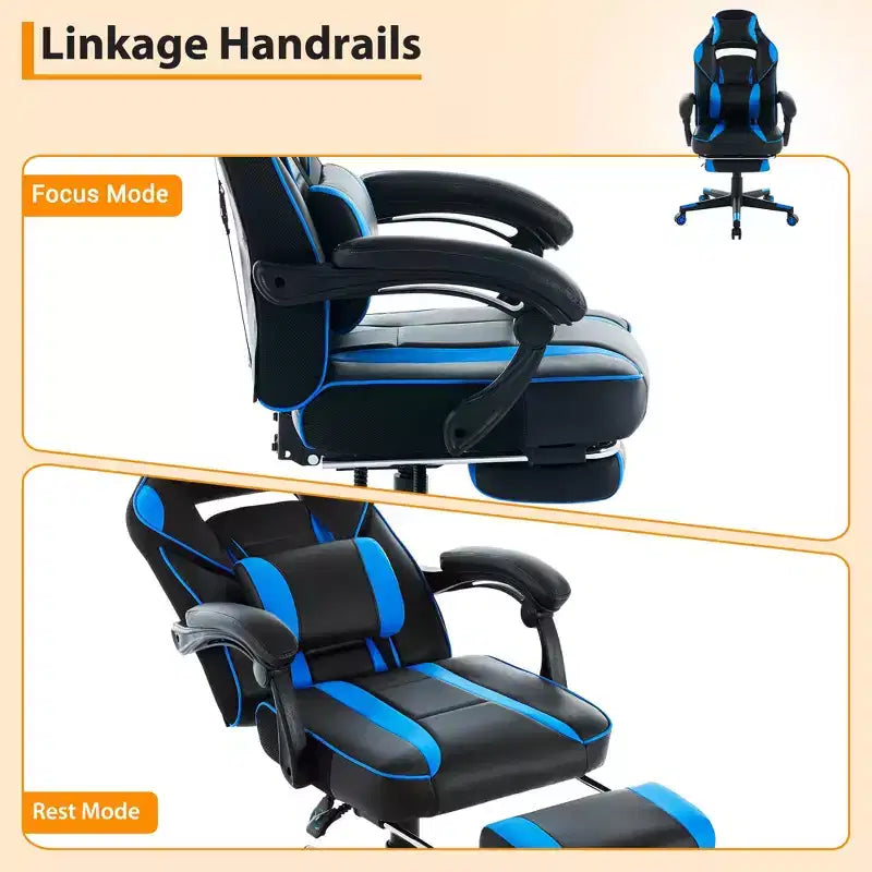 Chaise de bureau rose fleur de cerisier avec repose-pieds, chaise d'ordinateur ergonomique avec support lombaire et appui-tête, base pivotante à 360° et chaises de direction réglables en hauteur