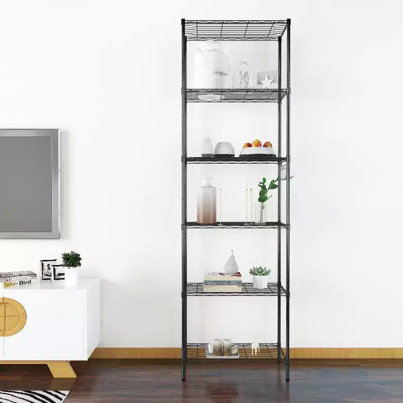 HOMDOX 6-Tier Wire Shelving Unit 21.26L x 11.42W x 62.99H Heavy Duty Metal Storage Rack for Garage Kitchen Bathroom Living Room