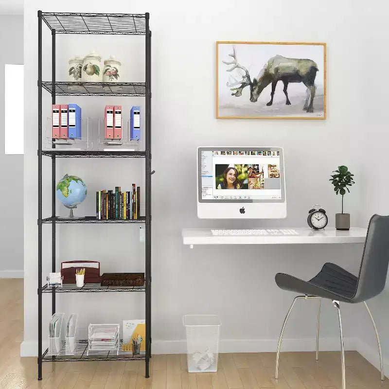 HOMDOX 6-Tier Wire Shelving Unit 21.26L x 11.42W x 62.99H Heavy Duty Metal Storage Rack for Garage Kitchen Bathroom Living Room