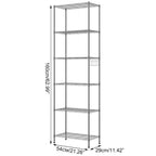 HOMDOX 6-Tier Wire Shelving Unit 21.26L x 11.42W x 62.99H Heavy Duty Metal Storage Rack for Garage Kitchen Bathroom Living Room