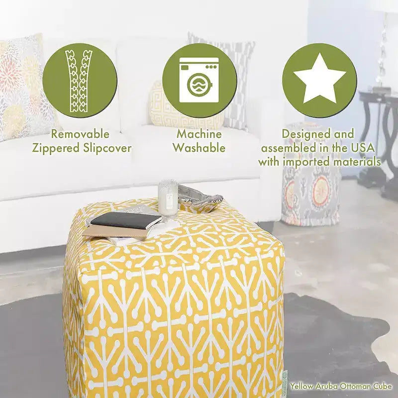 Majestic Home Goods,Cube Pouf Towers