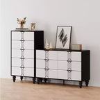 Commode à 5 tiroirs, commode haute moderne en bois avec tiroirs profonds, chiffonnier pour chambre à coucher, salon, couloir, entrée