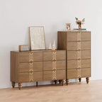 Commode à 5 tiroirs, commode haute moderne en bois avec tiroirs profonds, chiffonnier pour chambre à coucher, salon, couloir, entrée