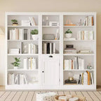 71-Inch Tall Bookcase with Cabinet, 3-Shelf Bookshelf & Spacious Storage Cabinet, Modern Sideboard with Adjustable Shelves for Living Room