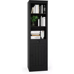71-Inch Tall Bookcase with Cabinet, 3-Shelf Bookshelf & Spacious Storage Cabinet, Modern Sideboard with Adjustable Shelves for Living Room