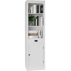 71-Inch Tall Bookcase with Cabinet, 3-Shelf Bookshelf & Spacious Storage Cabinet, Modern Sideboard with Adjustable Shelves for Living Room