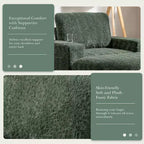 GDFStudio David 42 Méridienne inclinable d'intérieur avec pouf de rangement