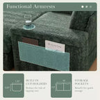 GDFStudio David 42 Méridienne inclinable d'intérieur avec pouf de rangement