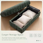 GDFStudio David 42 Méridienne inclinable d'intérieur avec pouf de rangement
