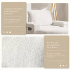 GDFStudio David 42 Méridienne inclinable d'intérieur avec pouf de rangement