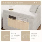 GDFStudio David 42 Méridienne inclinable d'intérieur avec pouf de rangement