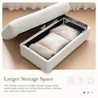 GDFStudio David 42 Méridienne inclinable d'intérieur avec pouf de rangement
