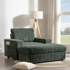 GDFStudio David 42 Méridienne inclinable d'intérieur avec pouf de rangement