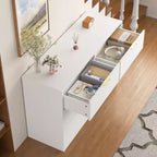 Commode de chambre Okak Modern 6/9 tiroirs avec poignée, commode en bois minimaliste, commode pour chambre à coucher, entrée