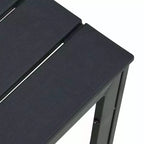 vidaXL Table basse carrée en polyéthylène haute densité et acier - Mobilier de jardin - Design moderne et légère - Noire