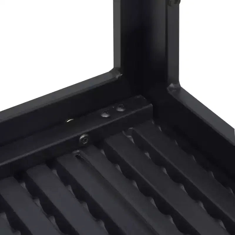 vidaXL Table basse carrée en polyéthylène haute densité et acier - Mobilier de jardin - Design moderne et légère - Noire