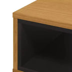 vidaXL Wooden Coffee Table FLAM | Solid Pine Wood | Oak Color Finish | Rectangular | Storage Space