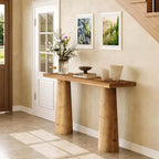 Lantine 63-Inch Solid Wood Console Table, Rectangular Farmhouse Entryway Table for Entrance, Hallway, Living Room