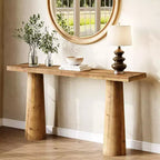 Lantine 63-Inch Solid Wood Console Table, Rectangular Farmhouse Entryway Table for Entrance, Hallway, Living Room