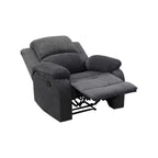 MAYEERTY Fauteuil inclinable électrique, Fauteuil inclinable manuel en tissu avec dossier réglable pour salon, Gris foncé