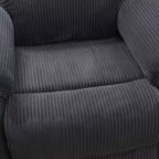 MAYEERTY Fauteuil inclinable électrique, Fauteuil inclinable manuel en tissu avec dossier réglable pour salon, Gris foncé