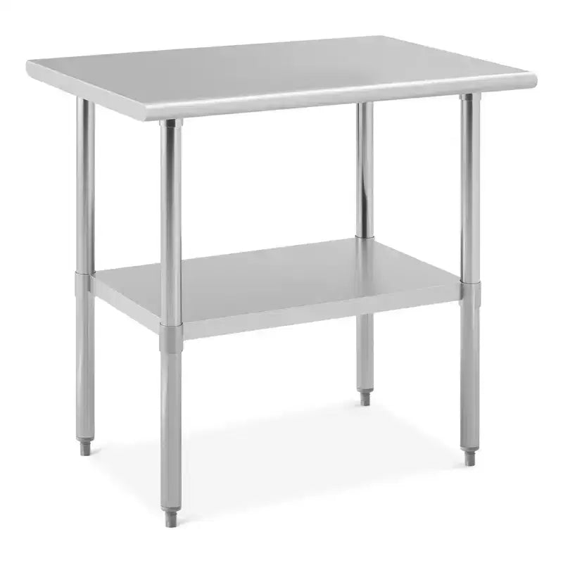 Stainless Steel Work Table with Backsplash, Heavy Duty Commercial Prep Table, NSF Certified Workstation for Restaurant Kitchen, Bakery