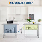 Table de travail en acier inoxydable avec dosseret, table de préparation commerciale robuste, poste de travail certifié NSF pour cuisine de restaurant, boulangerie