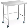 Stainless Steel Table , Kitchen Restaurant Stainless Steel Prep Work Metal Table Countertop with Open Base