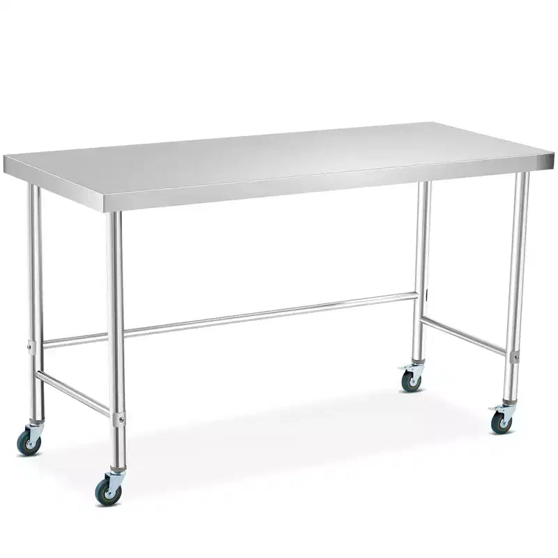 Stainless Steel Table , Kitchen Restaurant Stainless Steel Prep Work Metal Table Countertop with Open Base